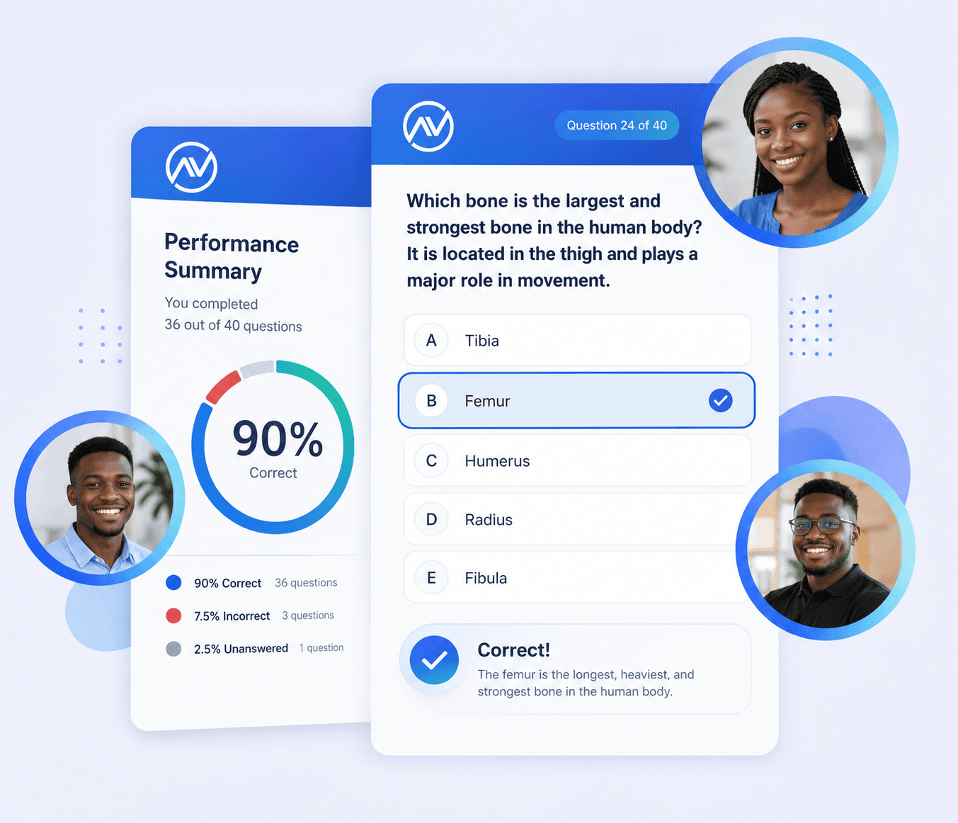 Avero exam quiz generator preview